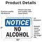 Signmission No Alcohol, 10 in W x Rectangle, Vinyl Decal OS-2PACK-NS-D-710-L-16002 - alternate 2